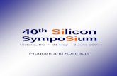 40th Silicon SympoSium - Web.UVic.caweb.uvic.ca/~si07/40thSiSymp.pdf · generous support of the 40th Silicon Symposium: ... Kenrick Lewis (C-10) Slurry-Phase ... 9 1975 Apr 4 Cleveland,