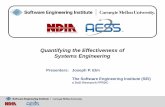 Quantifying the Effectiveness of Systems Engineering the Effectiveness of Systems Engineering Presenters: Joseph P. Elm The Software Engineering Institute (SEI) a DoD Research FFRDC