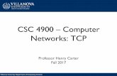 CSC4900 –Computer Networks:TCP - Villanova University · ‣ application-layer input = application-layer output: ... TCP/IP ECN, ATM) •explicit rate ... gets rate R/10 ‣ new