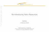 Re-introducing Astro Resources · For personal use only Re-introducing Astro Resources. ... • N143-101 report. “a paleotectonic and stratigraphic setting that is highly conducive
