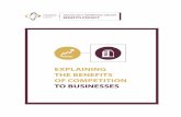 EXPLAINING THE BENEFITS OF COMPETITION TO BUSINESSES · 1 Explaining the benefits of competition to businesses ... Competition Culture Project Report, ... in their advocacy activities