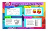 Geometry 7th Grade Math - Weebly · Geometry 7th Grade Math ... S.Add.aschool,.park,.and.hospital.to.your.map,.and.create.atable. ... they.form.verDcal.angles...If. m∠4.=38°,.ﬁnd.the.measures.