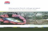 Macquarie Perch refuge project - Final report for the … Perch refuge project - Final report for the Lachlan CMA i NSW Department of Primary Industries, May 2013 Contents Non technical