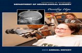 2013 Department of Neurological Surgery Annual Report · leader in pushing and establishing the boundaries of radiosurgery ... • Our Center for Cerebrovascular Neurosurgery is gaining