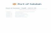 Port of Salalah Tariff 2015-04 · Each vessel owner, operator, charterer or agent whose vessel calls at the port and each owner or agent of the cargo handled there at, ...