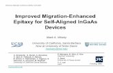 Improved Migration-Enhanced Epitaxy for SelfEpitaxy … · Improved Migration-Enhanced Epitaxy for SelfEpitaxy for Self-Aligned InGaAsAligned InGaAs Devices ... V. Jain, B. Thibault,