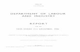 DEPARTMENT OF LABOUR AND INDUSTRY REPORT · DEPARTMENT OF LABOUR AND INDUSTRY REPORT ... INDUSTRIAL RELATIONS- ... Several enactments during the year amended the …