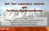 Soil Test Laboratory Analysis and Fertilizer …department/deptdocs.nsf/ba3468a2a...Key Messages Soil test laboratories provide a critical step in management decisions of nutrients