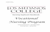 Nursing Applicant Handbook Vocational Nursing Program … · Clinical rotations can be scheduled on any other day of the week including evenings and weekends ... which prepares the