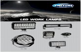 LED WORK LAMPS - Triton Signal · TM LED LAMPS . 1-877-874-3744  TLL-21 BLUE-POINT SPOT PROJECTOR Avoids potential accidents by projecting a clear blue spot on the ground a …