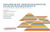 HUMAN RESOURCE MANAGEMENT - Educators Home · case studies, journal articles, ... Students examine the implementation of leading-edge human resource management ... Portman Hotel Co.