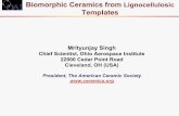 Biomorphic Ceramics from Lignocellulosic Templates · Biomorphic Ceramics from Lignocellulosic Templates Mrityunjay Singh Chief Scientist, Ohio Aerospace Institute 22800 Cedar Point