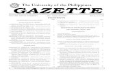 The University of the Philippines GAZETTEosu.up.edu.ph/wp-content/uploads/gazette/2005-JUL-SEP.pdf · The University of the Philippines Gazette is a quarterly publication of the Office