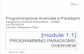 Programmazione Avanzata e Paradigmi - unibo.itcampus.unibo.it/140884/1/module-1.1 - Programming...PAP ISI-LM - UNIBO PARADIGMS & ELEMENTS OF PROGRAMMING • Programming languages as