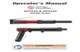 Operator’s Manual€™s Manual CP7115 & CP7125 Needle Scaler To reduce risk of injury, everyone using, installing, repairing, maintaining, changing accessories on, or working near
