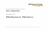 Release Notes - acontissoftware.acontis.com/EC-Master/2.9/ReleaseNotes_V2.9.pdfRelease Notes EC-Master EtherCAT Master Stack Release Notes Page 2/21 1 EC-Master – Features The EtherCAT