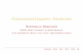 Computational Linguistics: Introductiondisi.unitn.it/~bernardi/Courses/CompLing/Slides_07_08/28_02_08.pdf · Computational Linguistics: Introduction Raffaella Bernardi KRDB, Free