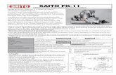 SAITO FG-11 - Horizon Hobby · Taking same devices such as carb, spark plug, ignition system from exsiting single-gas engines such like “FG-21 ... Approx.8,500~8,800rpm APC 13x7
