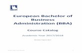 European Bachelor of Business Administration (BBA) · ... select, and analyze ... be able to use on a basic level various types of costing systems, and ... students should be able