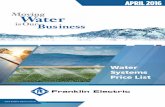 APRIL 2016 - Franklin Electric · . com.au APRIL 2016 Water Systems Price List