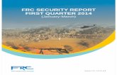 FRC SECURITY REPORT FIRST QUARTER 2014frc.org.pk/wp-content/uploads/2014/05/First-Report-final-May-05...FRC SECURITY REPORT FIRST QUARTER 2014 ... Map of FATA. Table of Contents 1