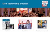 Main sponsorship proposal - Fast Track · Main sponsorship proposal. ... • Opportunity for new business development and profile raising ... (below sales threshold of mid -market