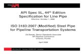 API Spec 5L, 44 Edition Specification for Line Pipe Spec 5L.pdf · 1220 L Street, NW • Washington, DC 20005-4070 • API Spec 5L, 44th Edition Specification for Line Pipe An Overview