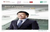 Master of Science in Professional Accountancy · Master of Science in Professional Accountancy 6 ... - If you are an ACCA student you will get recognition for your ACCA P1-P3 papers,