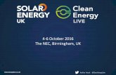 4-6 October 2016 The NEC, Birmingham, UK - Amazon …© Solar Media Ltd., 2016 The UK solar industry: perspectives & opportunities 5 Introduction Solar Media Ltd •Solar Media Ltd.