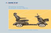 Shaping mobility. Scooters from DIETZ. · n Airless tyres (PU tyres) n Can be disassembled by hand for vehicle transport n Low access height Accessories >>> Page 12 Mini-Scooter