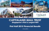 CAPITALAND MALL TRUST - listed companycmt.listedcompany.com/newsroom/...1H2015FinancialResults_Slides_R.pdfcorrectness of the information or opinions contained in this presentation.