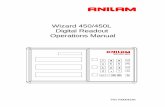Wizard 450/450L Digital Readout Operations Manual€¦ · P/N 70000422B Wizard 450/450L Digital Readout Operations Manual 7 F 1 2 0 3 4 5 6 8 9 +-CL WIZARD 450L SET MM INCH INCR ABS