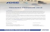 TRAINING PROGRAM 2018 - adse.eu · 303 EASA Part 21J (DOA) Advanced 3-days X X 304 EASA Part 21G (POA) Advanced 3-days X X ... After this workshop an organisation and the CVE