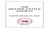 SHOW RESULTS 2017 - Dexter Cattle Society · 2 | P a g e THE DEXTER CATTLE SOCIE Show points How the points system works. Total shows with six different judges. The only be d Points