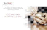 ANTITRUST FOR IN-HOUSE COUNSEL - Reed Smith +1 312 207 6407 ... Reed Smith LLP ... •Issue: Whether vertical conduct by a disruptive market entrant, aimed at Antitrust For In-House