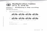 Name: Date: C H 6 A PTE R Multiplication Tables of 2, 5 ... · Multiplication Tables of 2, 5, ... Use the dot paper to ﬁ ll in the blanks. ... Fill in the boxes with the correct