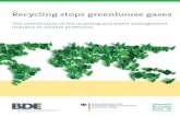 Recycling stops greenhouse gases - The contribution of … · Recycling stops greenhouse gases The contribution of the ... together achieve the ... Recycling stops greenhouse gases