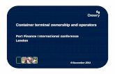 Port Finance International conference London · Port Finance International conference London ... management contract (in some instances) ... 20% stake in CMA CGM, ...