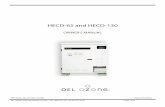 HECD-65 and HECD-130 - DEL Ozone & 130 Corona Discharge Ozone Generator 3 SECTION 3 System Overview 3A. Control System Components 1. Operator Interface Panel (OIP): Located in the