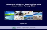 National Science, Technology and Innovation Policy 2012most.comsatshosting.com/Policies/National Science, Technology and... · National Science, Technology and Innovation Policy 2012