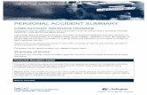 PERSONAL ACCIDENT SUMMARY - Amazon Web Services · PERSONAL ACCIDENT SUMMARY CAMS NATIONAL INSURANCE PROGRAM ... In respect of all speed events, cover is limited geographically to
