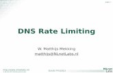 DNS Rate Limiting - Home | GUUG · • And. OpenDNSSEC, Unbound, ldns, shim6, ... GUUG FFG2013 ... DNS Rate Limiting • DNS Dampening – Proposal by Lutz Donnerhacke – Based on