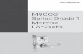M9000 Series Grade 1 Mortise Locksets - …products.dorma.com/content/download/798/5928/M9000_4-17.pdf · LT Lever with H Escutcheon LR Lever with B Rose KB Knob with B Rose. 5 ...