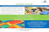 LEGO CLUB - Autism Queensland - LEGO... · Cost: $55* per hour *Autism Queensland’s early childhood early intervention services are approved by the Federal Government’s Department