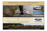 Statement of Qualiﬁca ons - Marquette County, Michigan€¦ · Statement of Qualiﬁca ons ... Wildcat Canyon Creek, Middle Branch Escanaba River, and ... Design and constructability