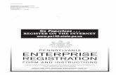 PA Enterprise Registration Form and Instructions (PA-100) · 1 PENNSYLVANIA ENTERPRISE REGISTRATION The Pennsylvania enterprise Registration form (PA-100) must be completed by enterprises