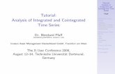 Series Tutorial: Analysis of Integrated and Cointegrated ...· Analysis of Integrated and Cointegrated