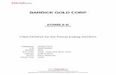BARRICK GOLD CORP - csinvestingcsinvesting.org/wp-content/uploads/2015/04/Barrick-1-Q-2015.pdf · Distribution and use of this document restricted ... Barrick Gold Corporation First