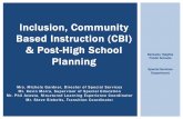 Inclusion, Community Based Instruction (CBI) & Post-High ... BOE... · Department . The Berkeley Heights ... Summit YMCA ... Housekeeping