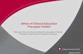 Office of Clinical Education Preceptor Toolkit - IUHealth CPE · Office of Clinical Education Preceptor Toolkit Resources for current and prospective preceptors of Nurse Practitioner